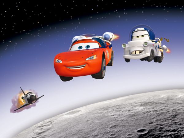 Fototapet Disney Cars in Spatiu - 360x270 cm (pe comanda 2 sapt)