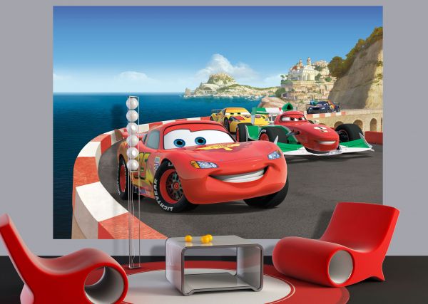 Fototapet Disney Cars Traseu Raliu - 255 x 180 cm