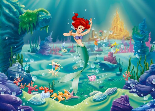 Fototapet Disney Mica Sirena Ariel - 160 x 115 cm