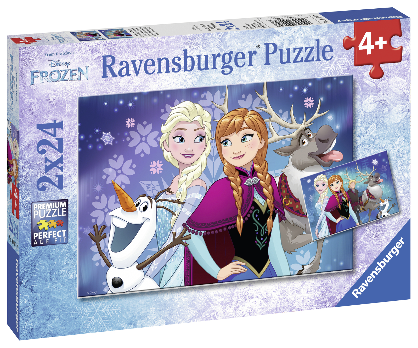 PUZZLE FROZEN, 2x24 PIESE