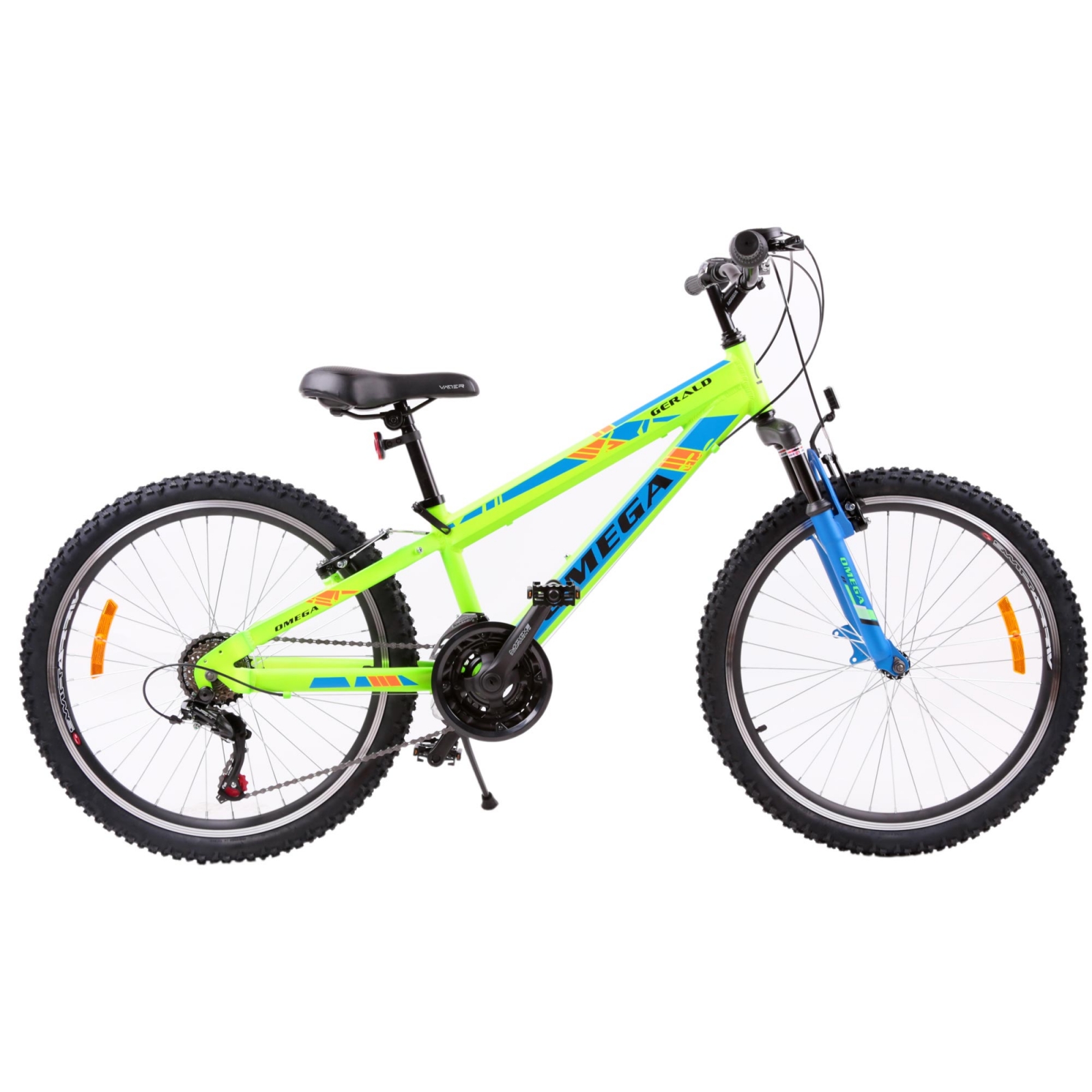 Bicicleta mountainbike copii Omega Gerald 24 18 viteze verde 2019