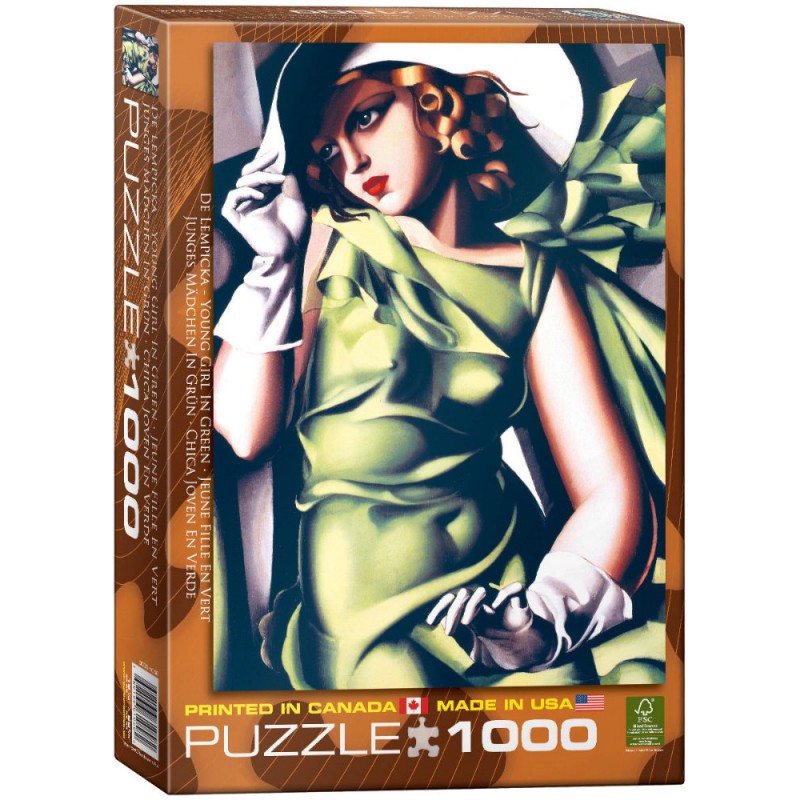 Puzzle 1000 piese Young Girl in Green-Tamara de Lempicka