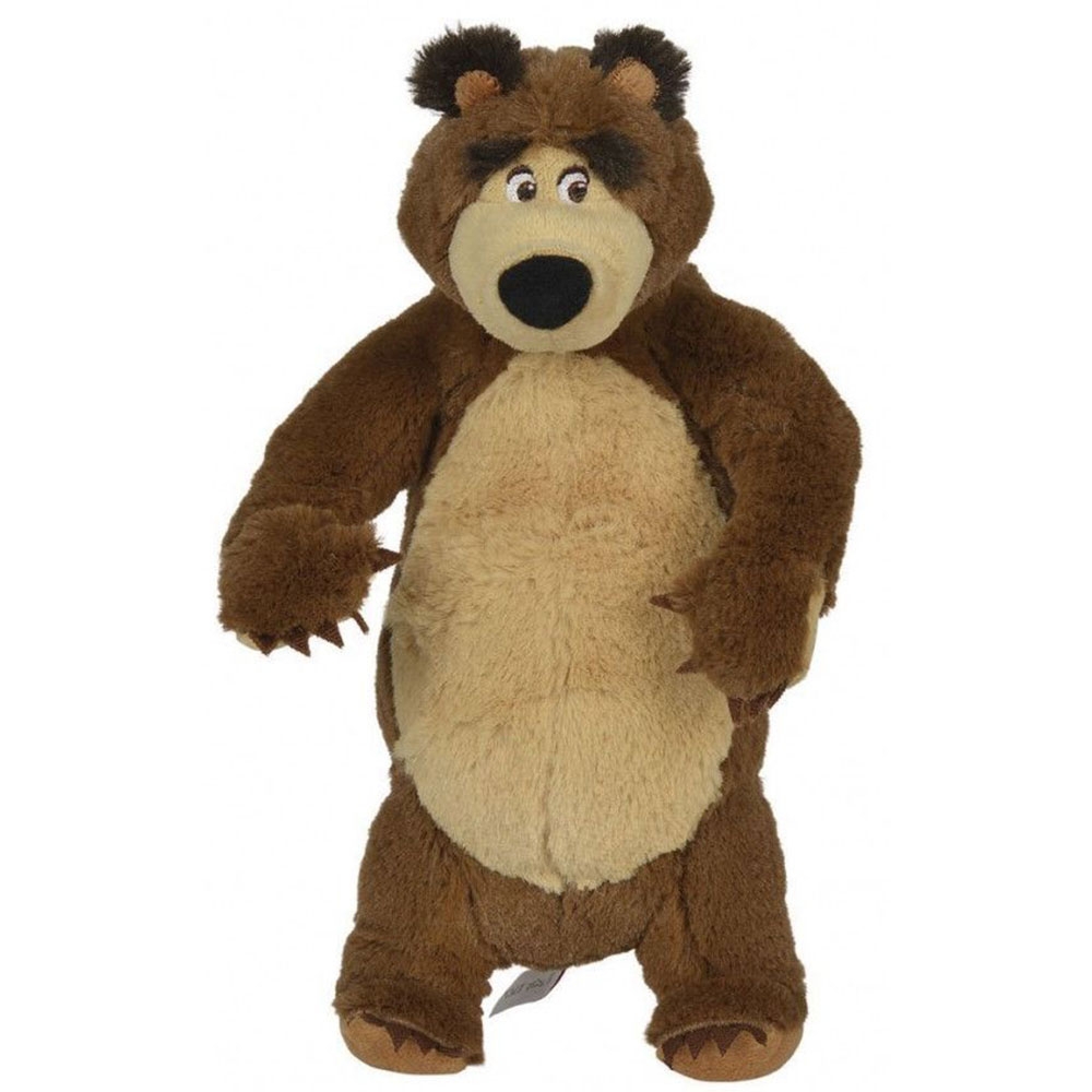 Jucarie de plus Simba Masha and the Bear, Bean Bag Bear in picioare 25 cm