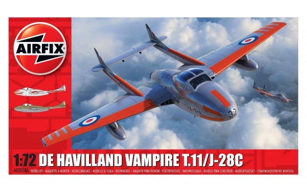 Kit constructie Airfix avion deHavilland Vampire T.11 / J-28C 1:72