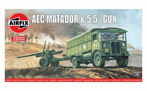Kit cosntructie Airfix AEC Matador and 5.5\' Gun 1:76
