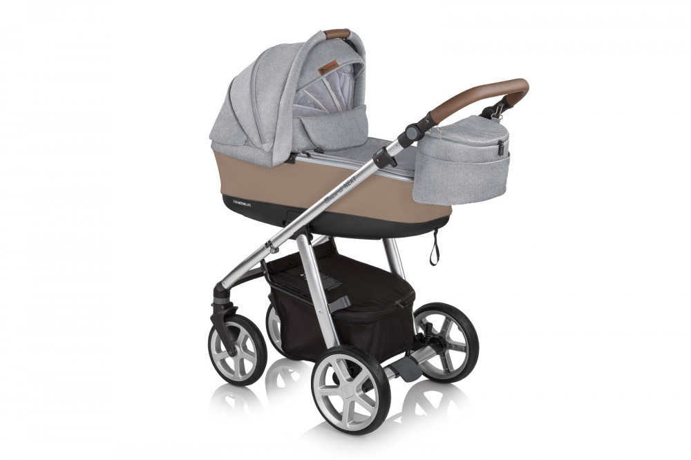 Espiro Next Manhattan carucior multifunctional 2:1 cu roti din spuma EVA - 207 Chicago Gray 2020