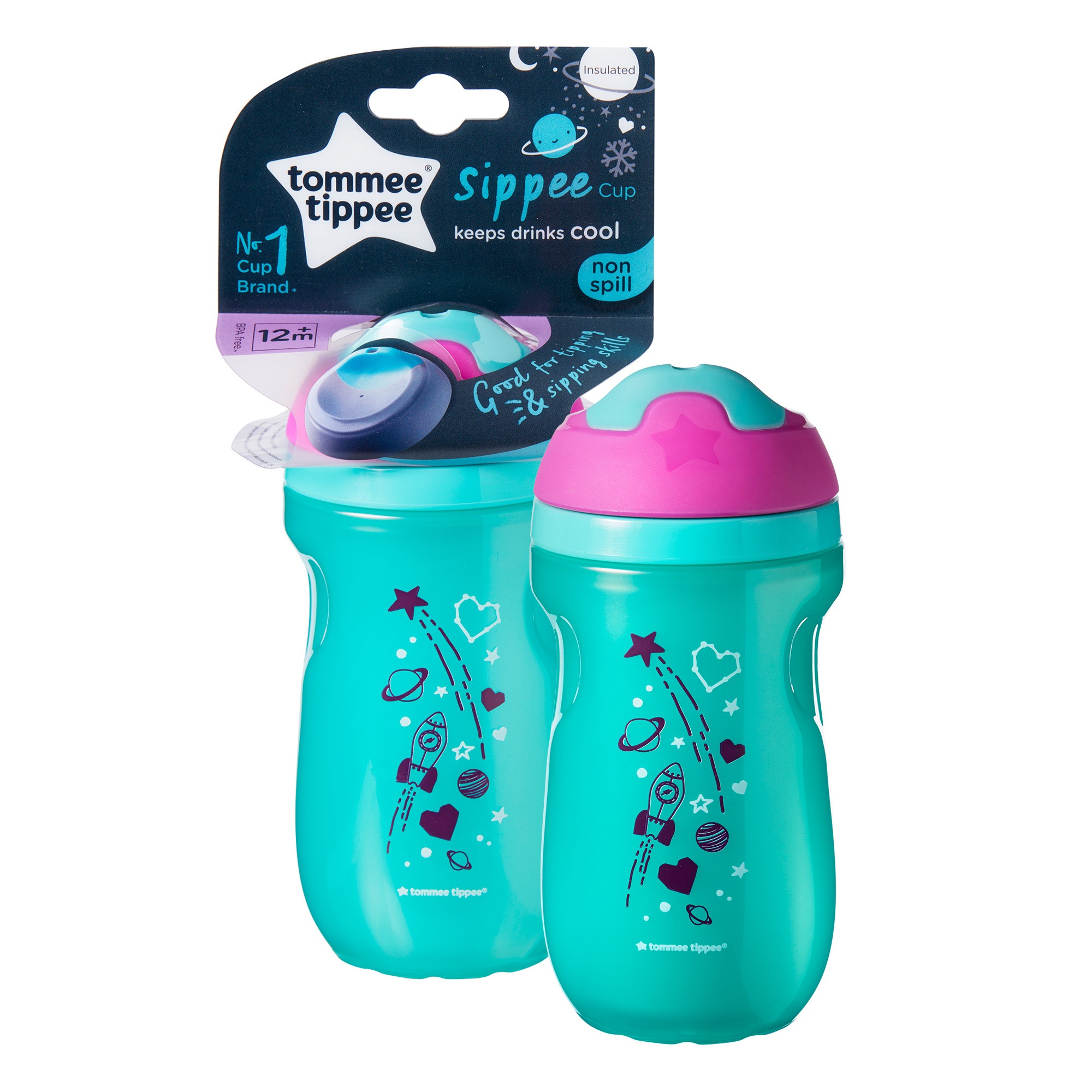 Cana sippee izoterma, onl tommee tippee, 260 ml x 1 buc, 12luni+, turquoise