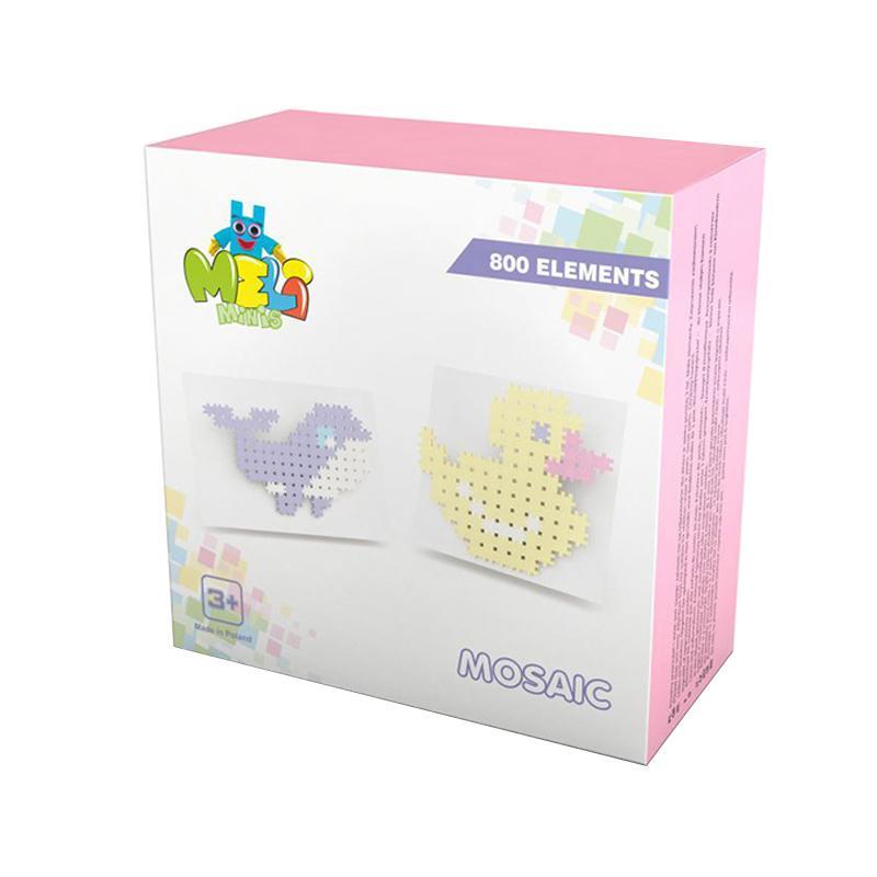 Set creativ de constructie, Minis Pastel 800 piese, Meli