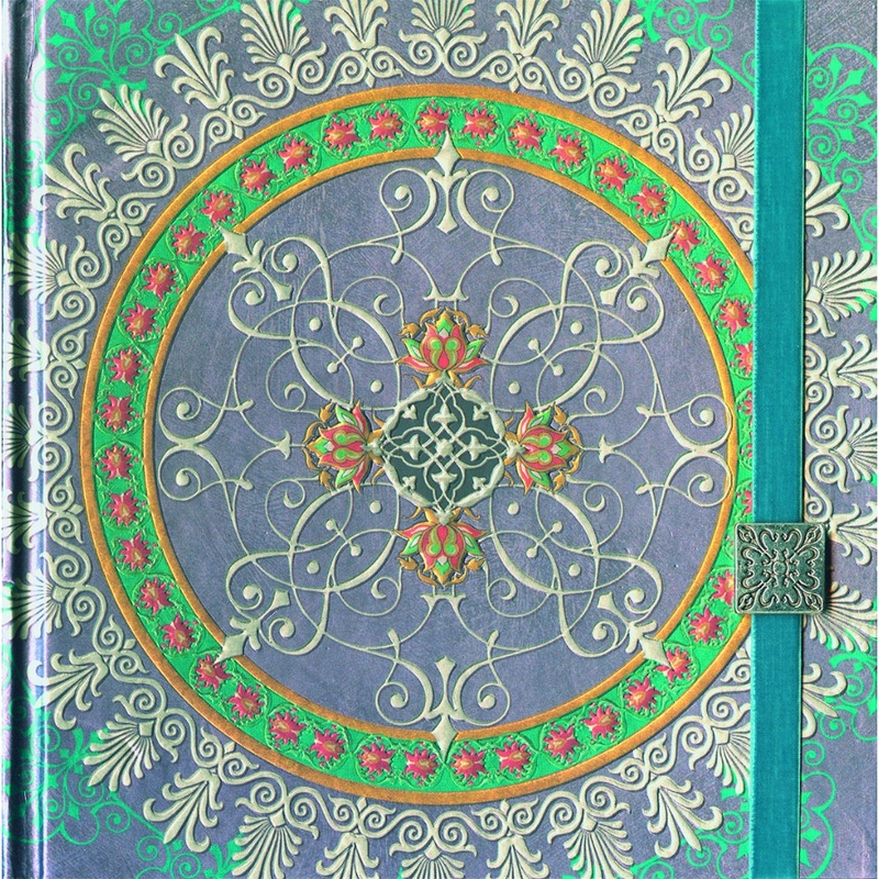 Agenda Mandala cu elastic bleu