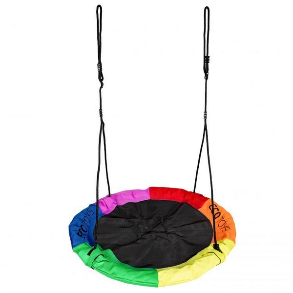 Leagan de gradina ecotoys boc110 pentru copii, 110 cm, multicolor