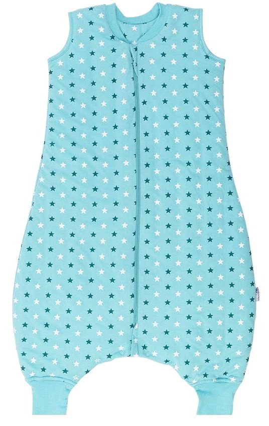 Sac de dormit cu picioruse Teal Stars 6-12 luni 0.5 Tog