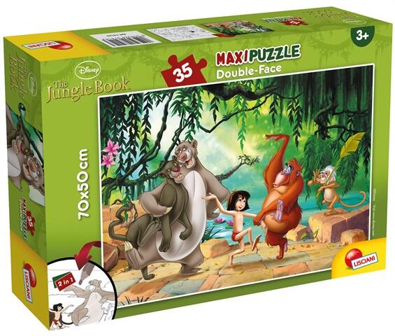 Puzzle de colorat maxi - Cartea Junglei (35 piese)