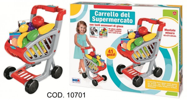 Carucior supermarket cu accesorii RS Toys 41 piese