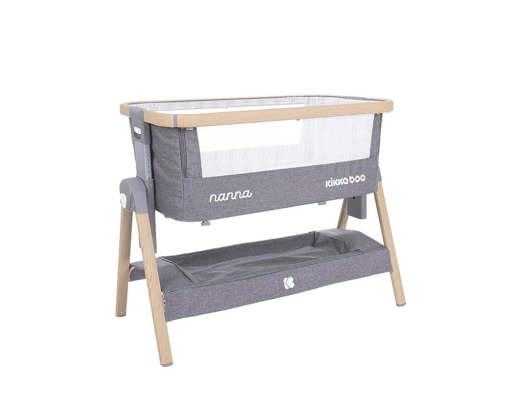 Patut Co-Sleeper Nanna Dark Grey Melange Wood