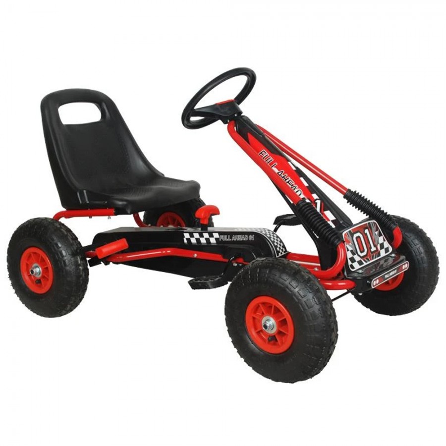 Kart M-Toys cu pedale si volan, Rosu