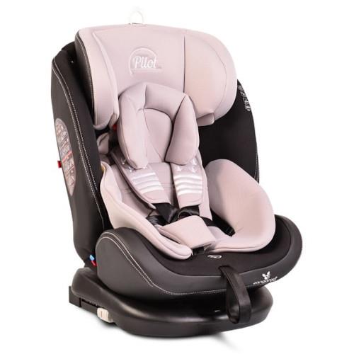 Scaun Auto Pilot Rotativ 360 Grade cu Isofix si Copertina, 0-36 kg Roz