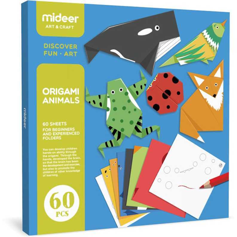 Kit Origami Animale, 60 foi Mideer MD4015