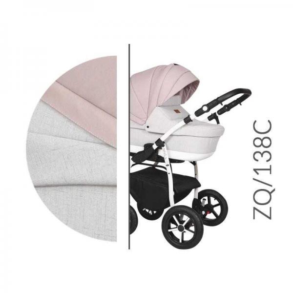 Carucior 3 in 1 Baby Merc Zippy Q - ZQ138C - Cadru Alb