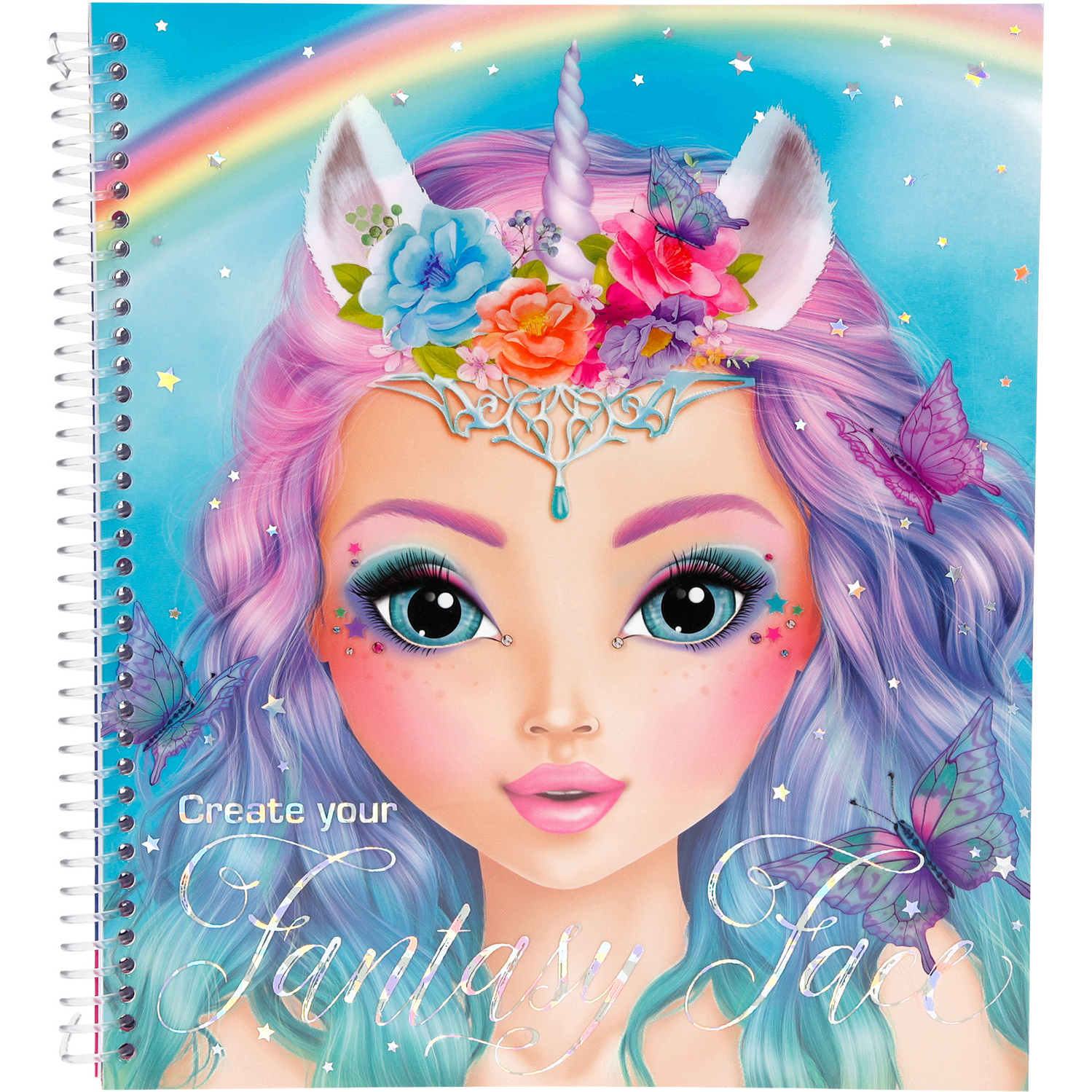 Carte de colorat Create your Fantasy Face Depesche PT5298