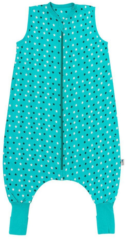 Sac de dormit cu picioruse si talpa antiderapanta Teal Stars 100 cm + manseta 1.0 Tog