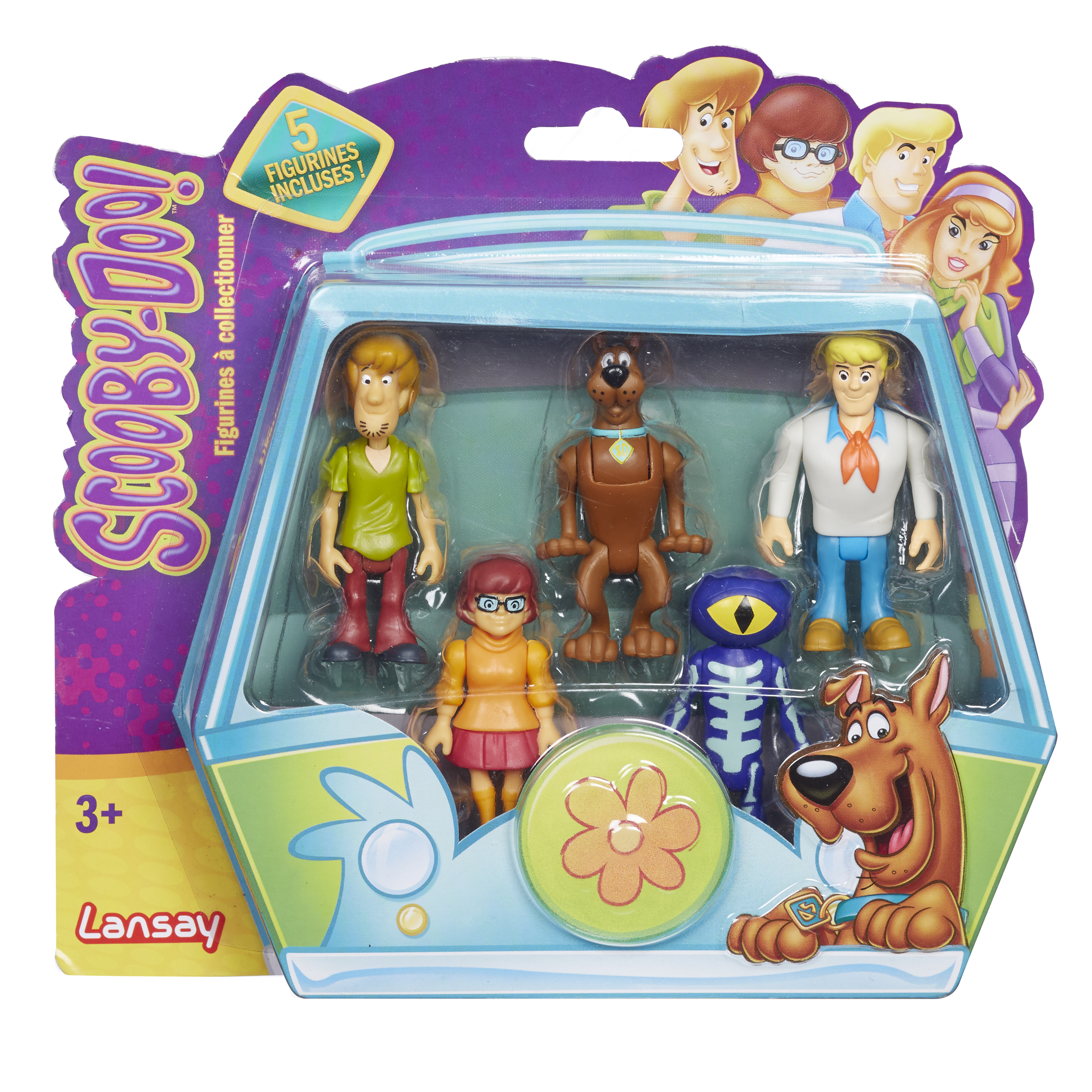 Set 5 Figurine 7 Cm Personaje (velma, Scooby Doo, Shaggy, Fred, Skeleton Man)