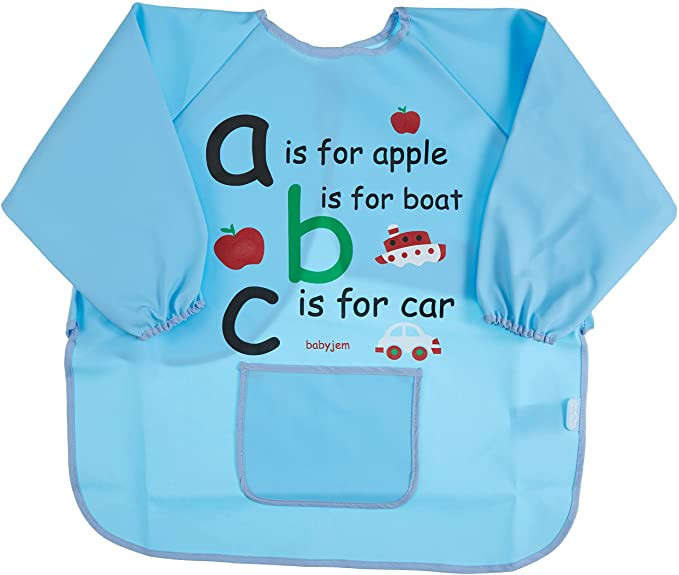 Sort cu maneci pentru activitati abc babyjem (culoare: bleu)