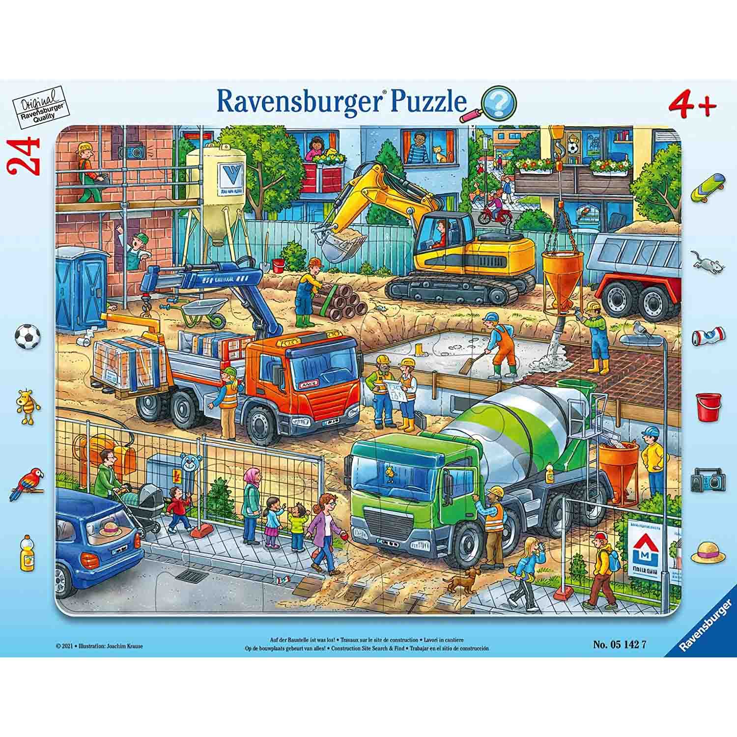 Puzzle tip rama santier de constructii, 24 piese