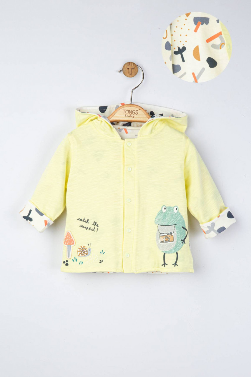Jacheta subtire pentru copii detective, tongs baby (culoare: galben, marime: 18-24 luni)