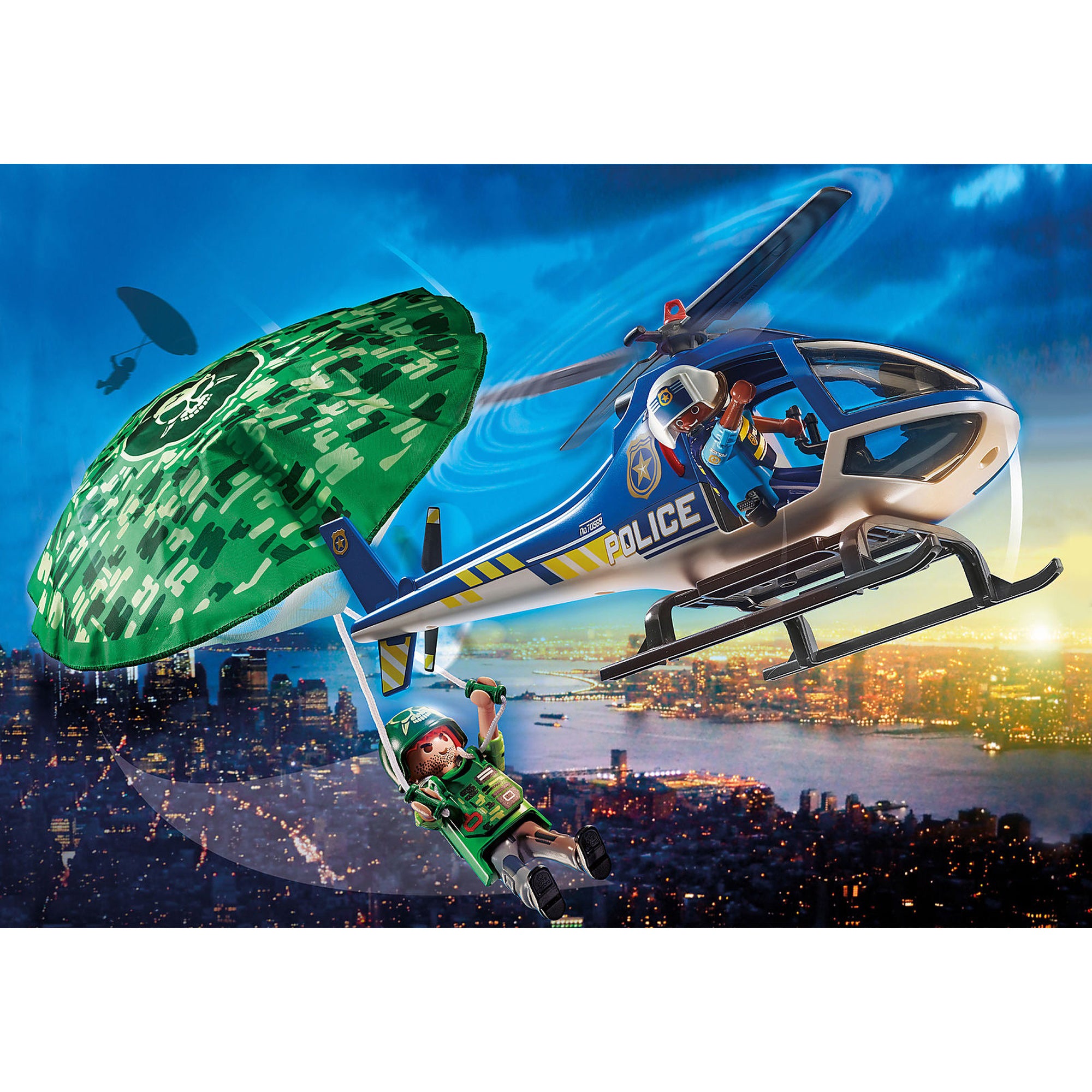 Playmobil - elicopter de politie si parasutist