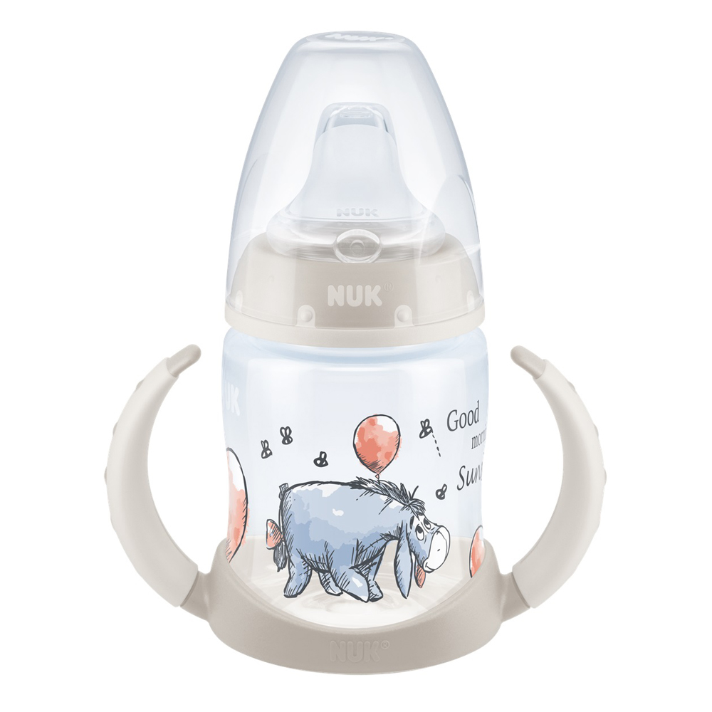 Biberon Nuk Learner First Choice Control Temperatura 150 ml Eeyore Gri 6-18 luni