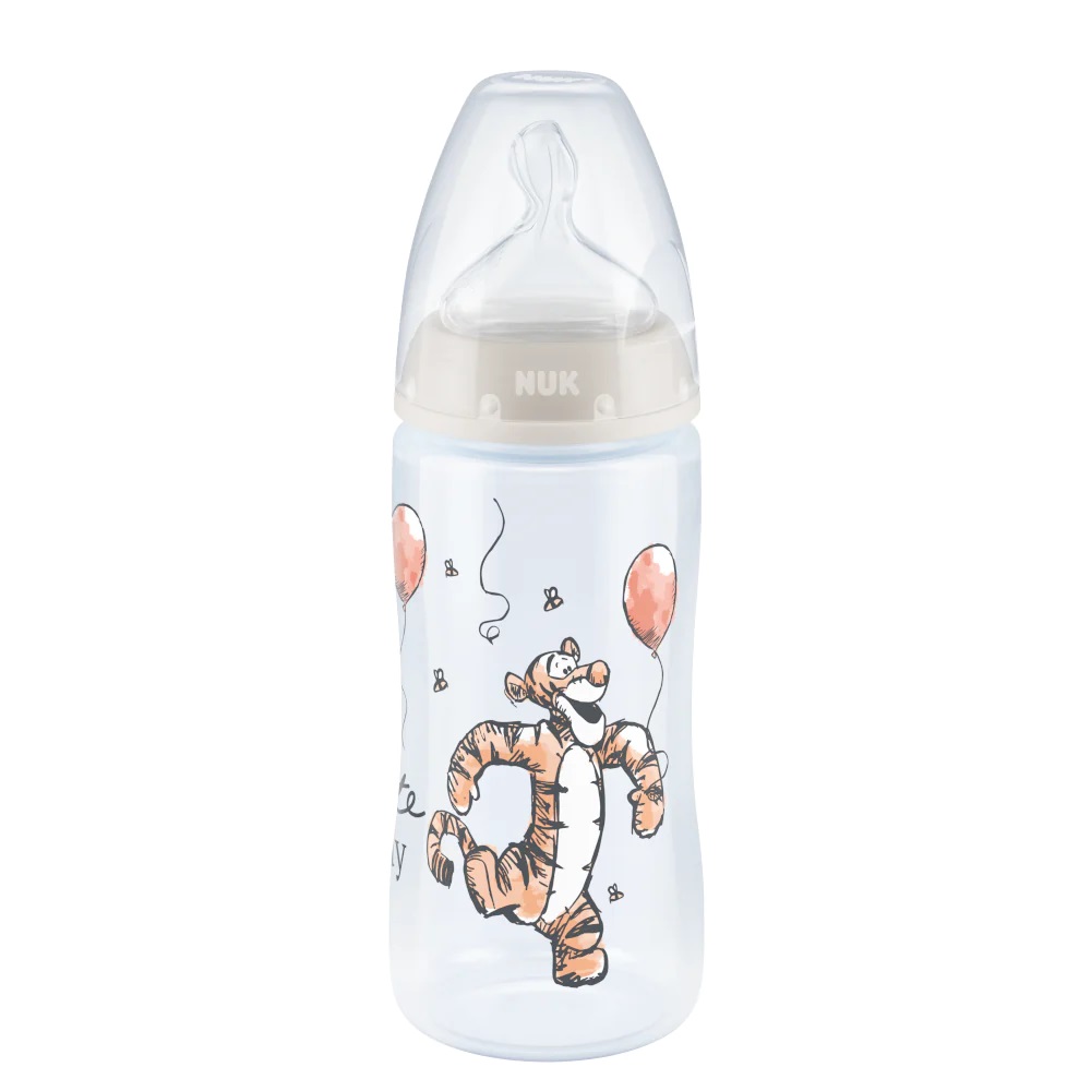 Biberon Nuk First Choice PP 300 ml Control Temperatura Tetina Silicon M 0-6 luni Disney Tigger Bleu