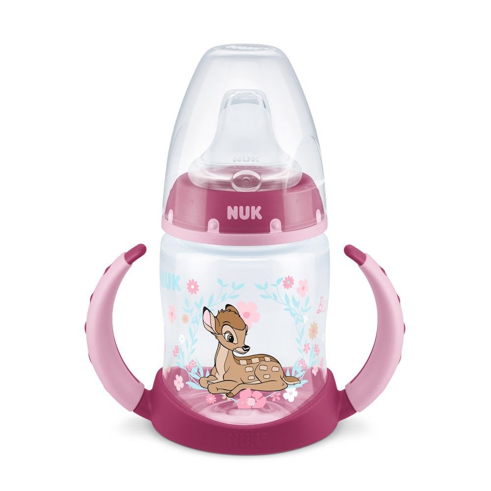 Biberon Nuk First Choice PP 150 ml Control Temperatura, tetina invatare Silicon 6-18 luni Disney Bambi