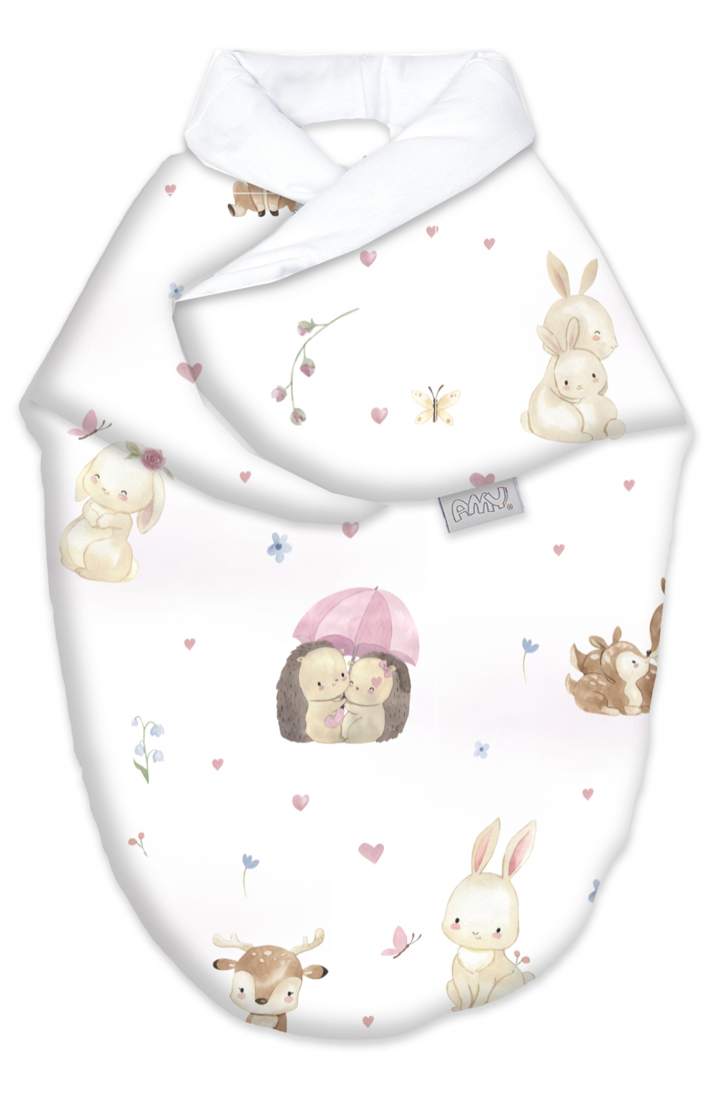 Sistem de infasare bambus, inchidere velcro, baby swaddle, love + cadou rucsacel