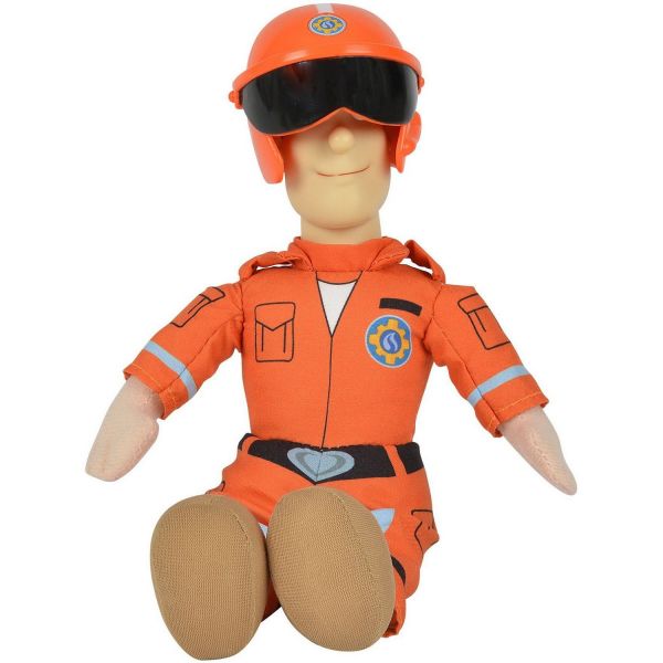 Jucarie din material textil si plastic tom thomas, fireman sam, 17 cm