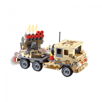 Set cuburi constructie MyArmy Lansator de rachete, 210 piese, Blocki