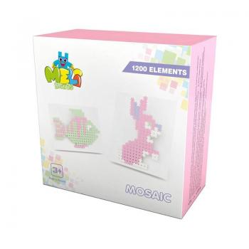 Set creativ de constructie, Minis Pastel 1200 piese, Meli