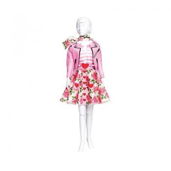 Set de croitorie hainute pentru papusi Couture Lucy Roses, Dress Your Doll