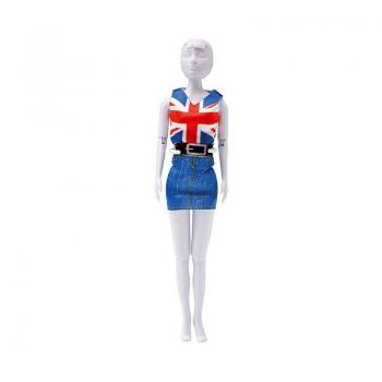 Set de croitorie hainute pentru papusi Couture Combi Red Blue, Dress Your Doll