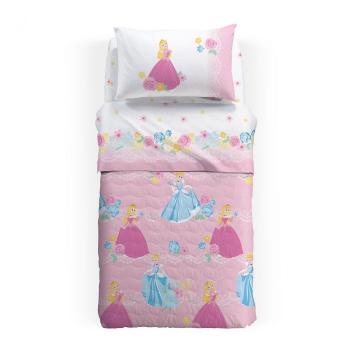 Lenjerie pat Princess Romantic matlasata  160x280 cm  roz