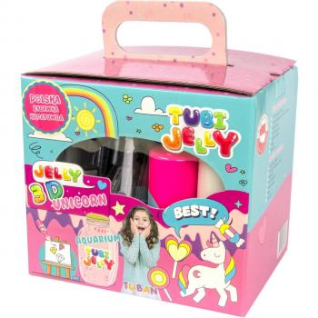 Set Tubi Jelly cu 6 culori si un acvariu mic - Unicorn Tuban TU3328