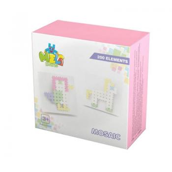 Set creativ de constructie, Minis Pastel 200 piese, Meli