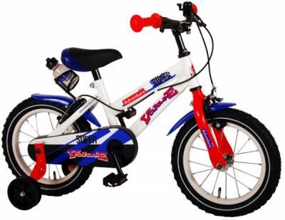 Bicicleta pentru copii Volare Super Children White 91436-IT 14 inch cu roti ajutatoare si frana de mana