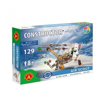 Set constructie 129 piese metalice Constructor Air Scout Avion, Alexander