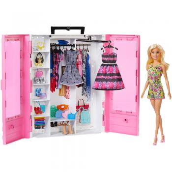 Set Barbie by Mattel Fashion and Beauty Dulap cu haine si papusa