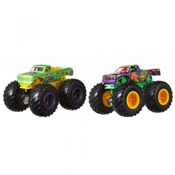 Set Hot Wheels by Mattel Monster Trucks Demolition Doubles A51 Patrol vs Test Subject