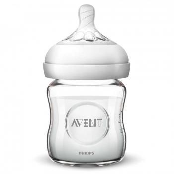 Biberon sticla Philips-Avent Natural SCF051/17, cu tetina debit lent, 120 ml