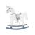 Balansoar Unicorn Alb, interactiv, 65 cm Kruzzel MY6696