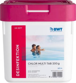 Tablete multifunctionale 200grame bwt chlor multi tab 5kg 14529