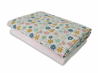 Set cearceafuri "floricele jucause" patut bebelus , kidsdecor, cu elastic din bumbac - 60x85 cm