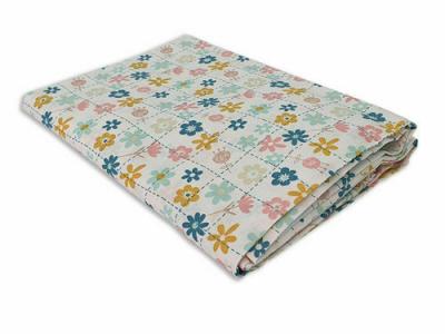 Cearceaf "floricele jucause", kidsdecor, cu elastic, din bumbac - 70x140 cm